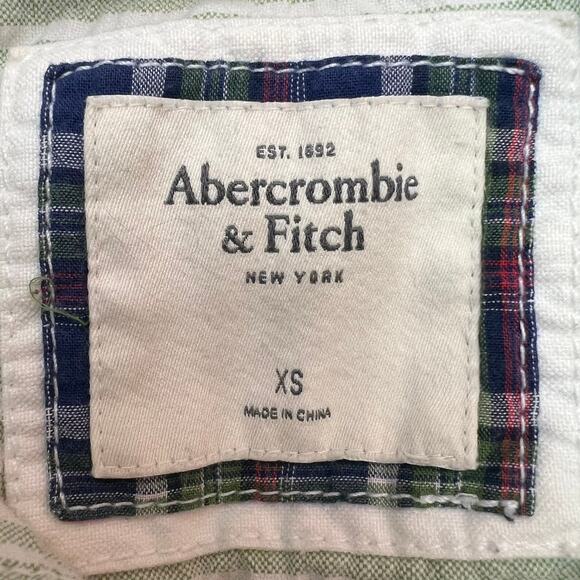 Abercrombie & Fitch Women's Striped Button-Down Shirt Size XS Moose Preppy - Picture 6 of 9